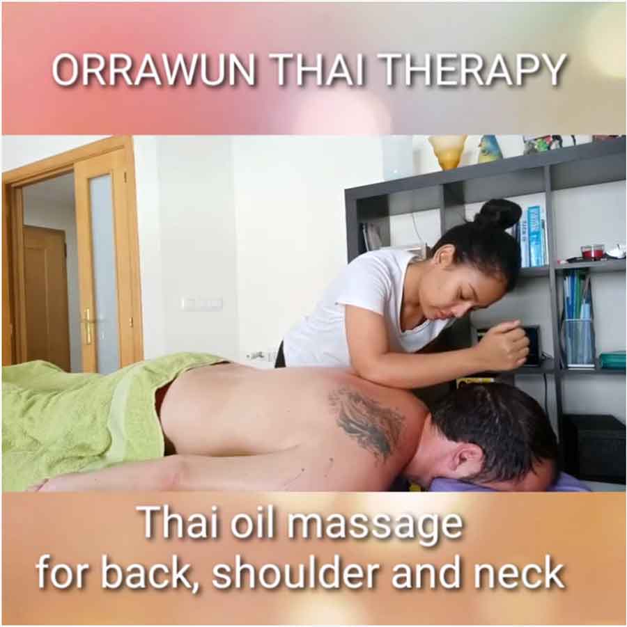 thai oil massage neck back shoulders